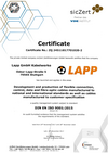 Zertifikat 9001 EN LAPP 2019-07-05